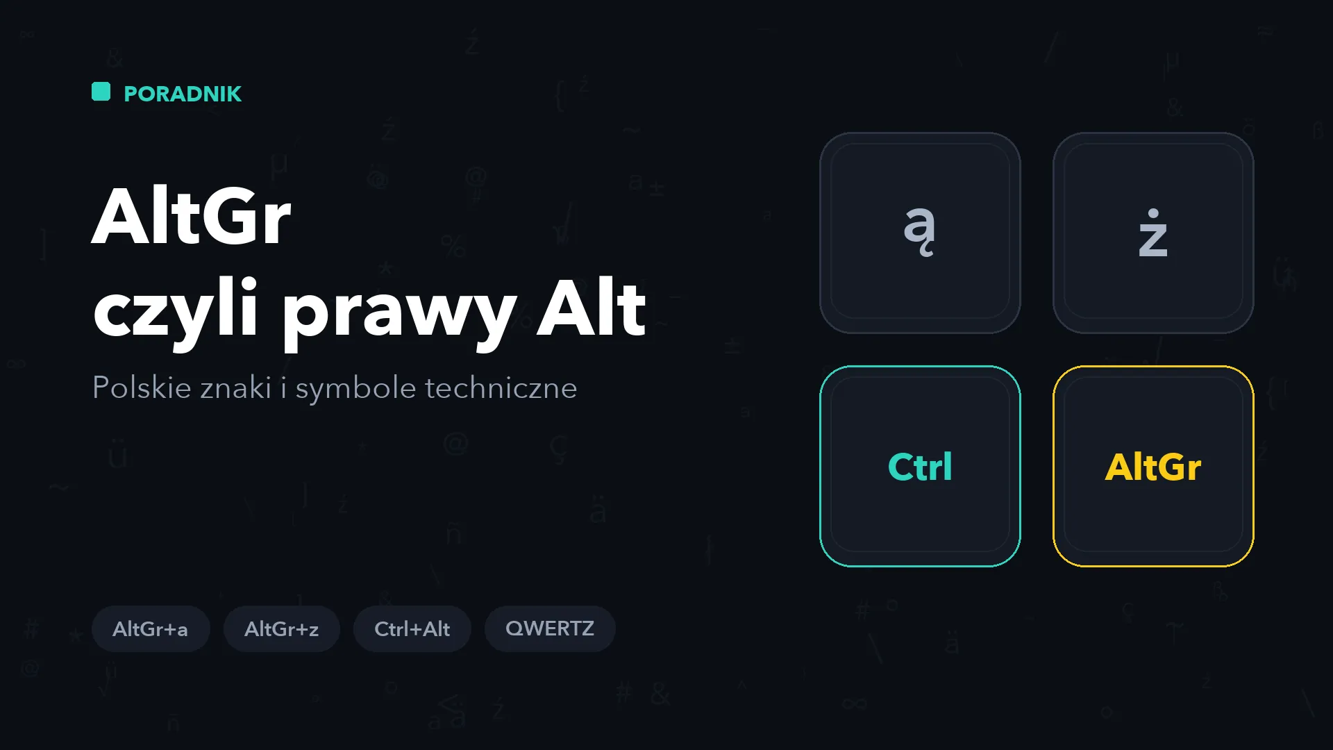 AltGr (prawy Alt) – do czego służy i gdy nie działa